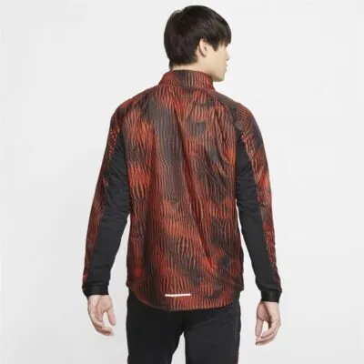 Nike 1/2 Zip Running Top - Rust Factor/ Black - Image 4