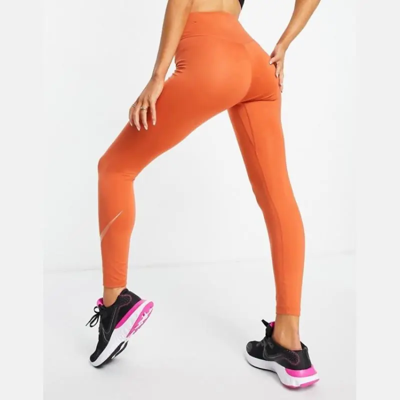 Nike 7/8 Trainingstight One Icon Clash Light Sienna/Healing Orange - Image 2