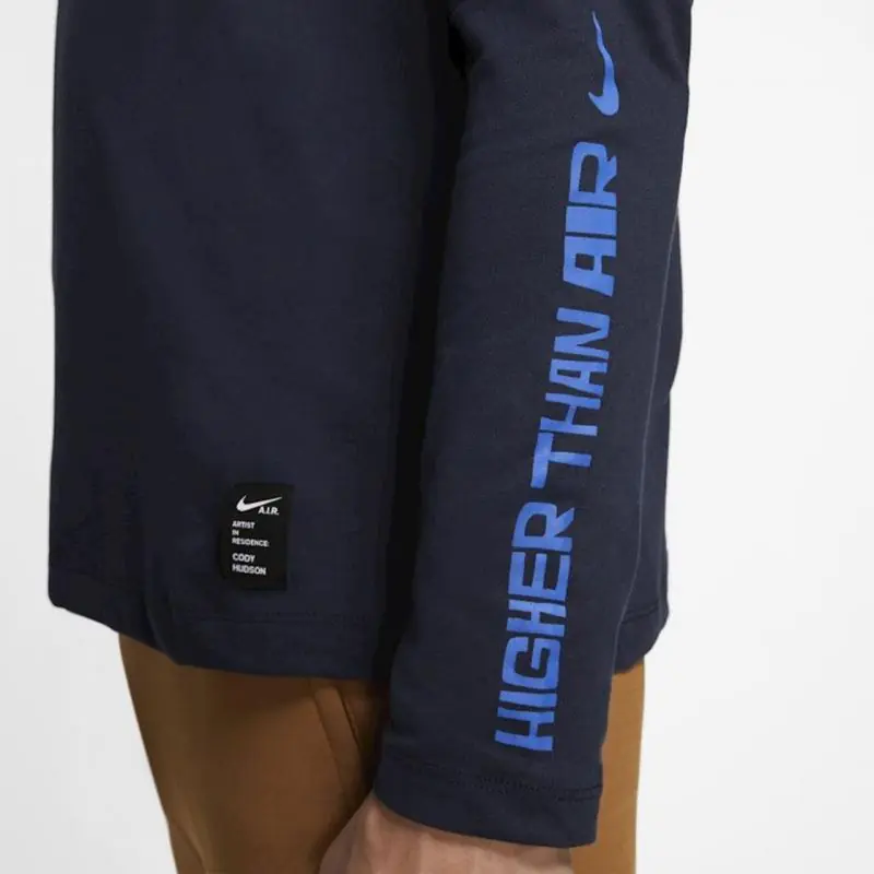 Nike A.I.R. Cody Hudson Dri-Fit Long-Sleeve T-Shirt/Hosszú Ujjú póló - Obszidián - Image 3