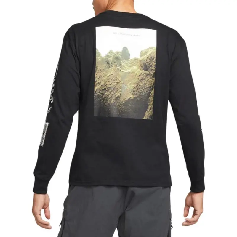 Nike ACG Long-Sleeve Iceland Info Shirt/Hosszú Ujjú Póló - Fekete - Image 2
