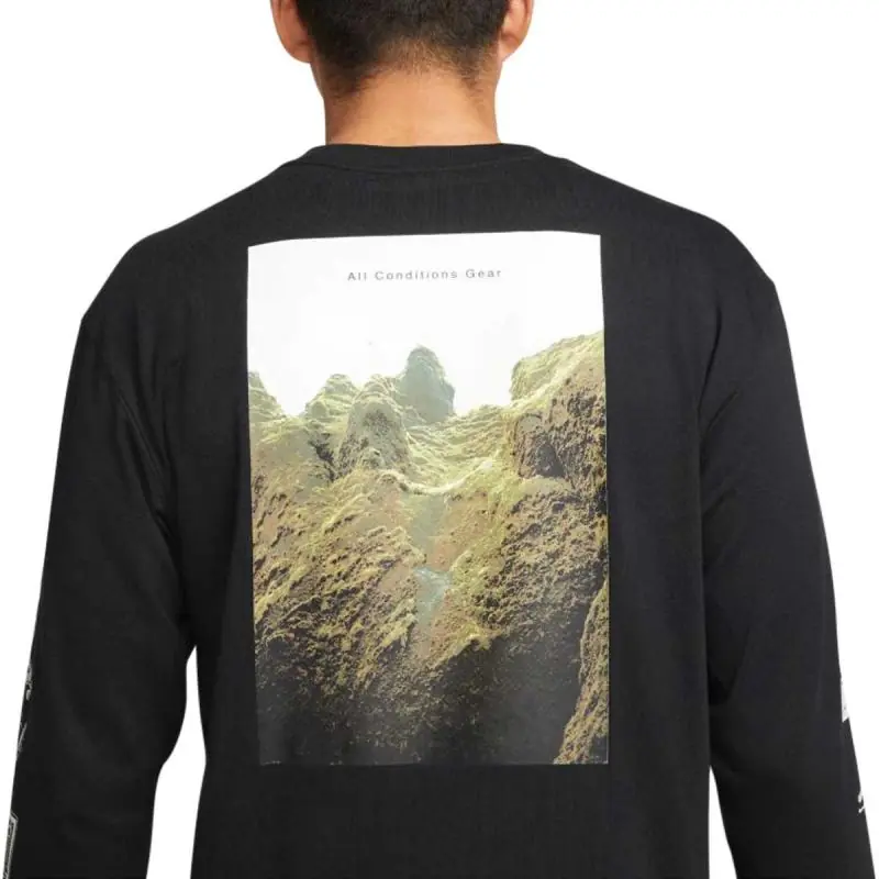 Nike ACG Long-Sleeve Iceland Info Shirt/Hosszú Ujjú Póló - Fekete - Image 3
