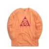 Nike ACG Long-Sleeve Logo T-Shirt - Orange Trace/ Sport Fuchsia - Image 3