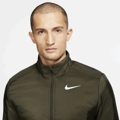 Nike AeroLayer Runnig Jacket - Sequoia/ Grey Fog/ Reflective Silver - Image 2