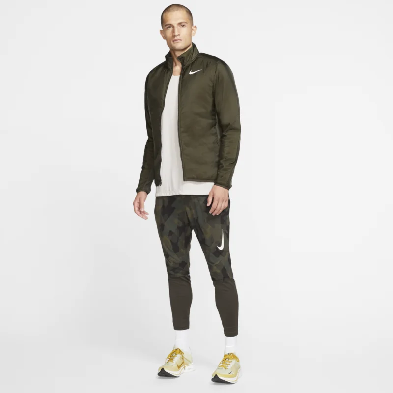 Nike AeroLayer Runnig Jacket - Sequoia/ Grey Fog/ Reflective Silver - Image 4
