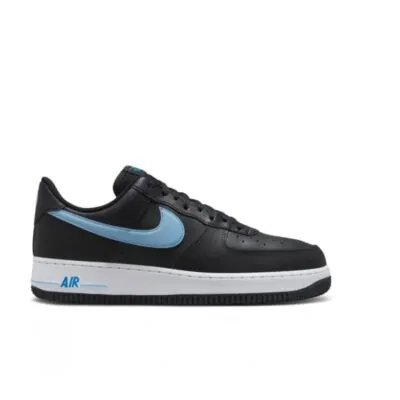 Nike Air Force 1 '07 'Black/Aquarius Blue'
