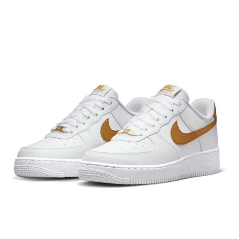 Nike Air Force 1 '07 Next Nature (W) - White / Gold Suede - Image 2