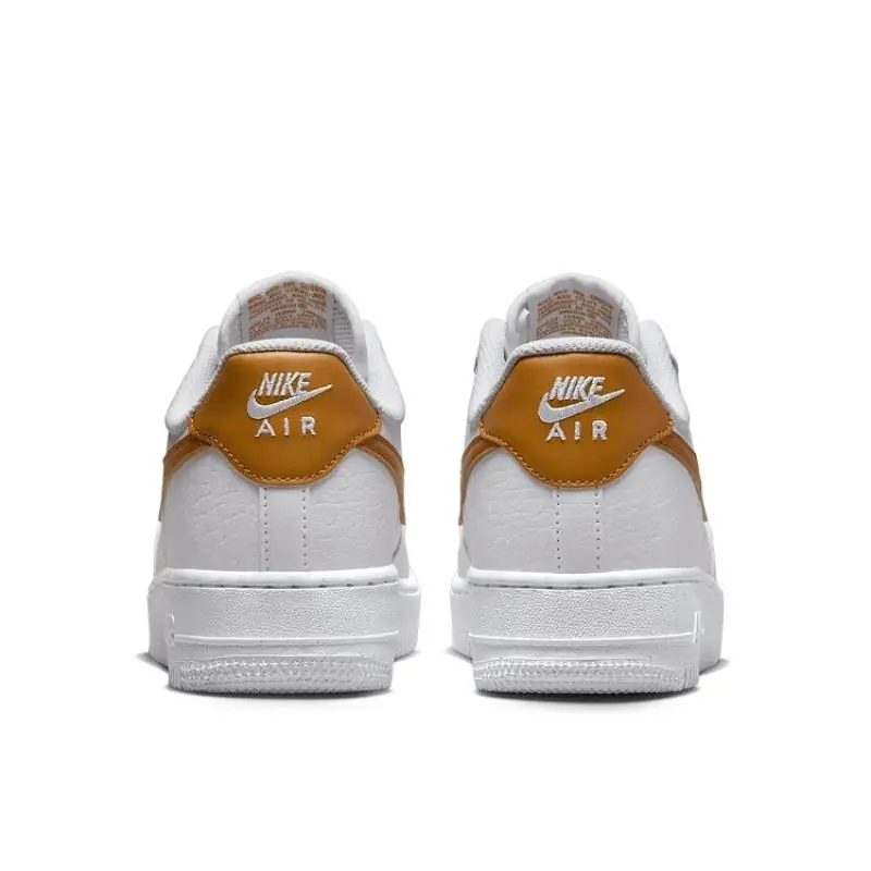 Nike Air Force 1 '07 Next Nature (W) - White / Gold Suede - Image 3