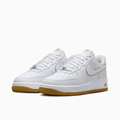 Nike Air Force 1 '07 White/White/Bronzine - Image 2