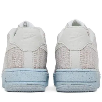 Nike Air Force 1 Crater Flyknit (GS) - White / Chambray Blue - Image 3
