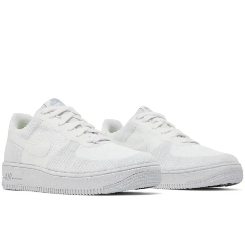 Nike Air Force 1 Crater Flyknit-White/Grey - Image 2