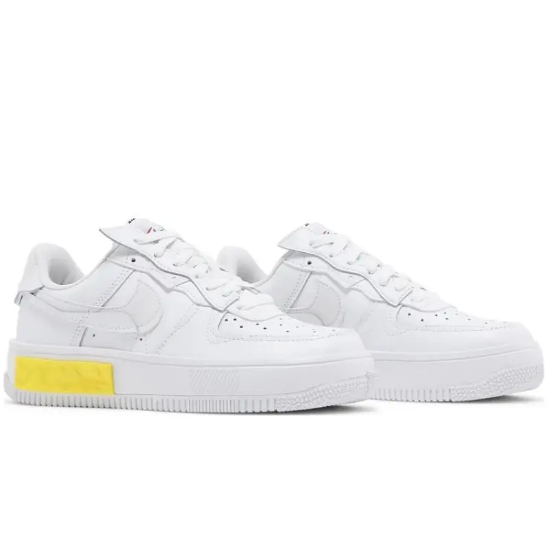 Nike Air Force 1 Fontanka (W) - White / Opti Yellow - Image 2