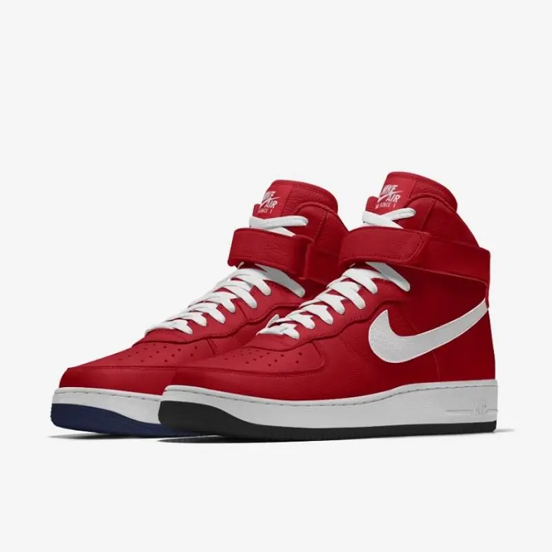 Nike Air Force 1 High NBY - Red / White / Black - Image 2