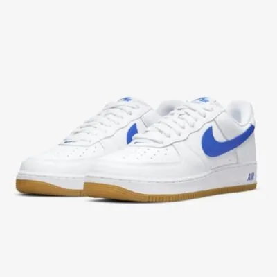 Nike Air Force 1 Low Retro - White/Royal Blue/Gum Yellow - Image 2
