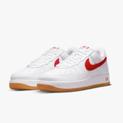Nike Air Force 1 Low Retro - White/University Red/Gum Yellow - Image 2