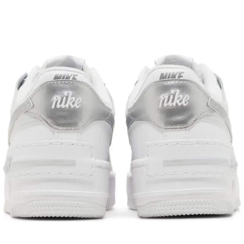Nike Air Force 1 Shadow-White/Metallic Silver - Image 3