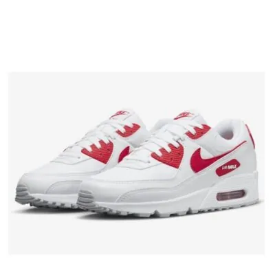 Nike Air Max 90 - White / University Red - Image 3