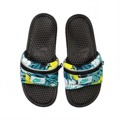 Nike Benassi JDI Fanny Pack Printed Slide - Hyper Jade/ Spirit Teal/ Black/ Hyper Jade
