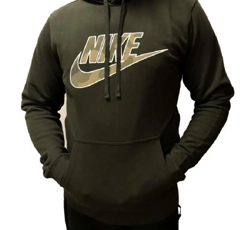 Nike Camo Hoodie/Pulóver - Katonazöld