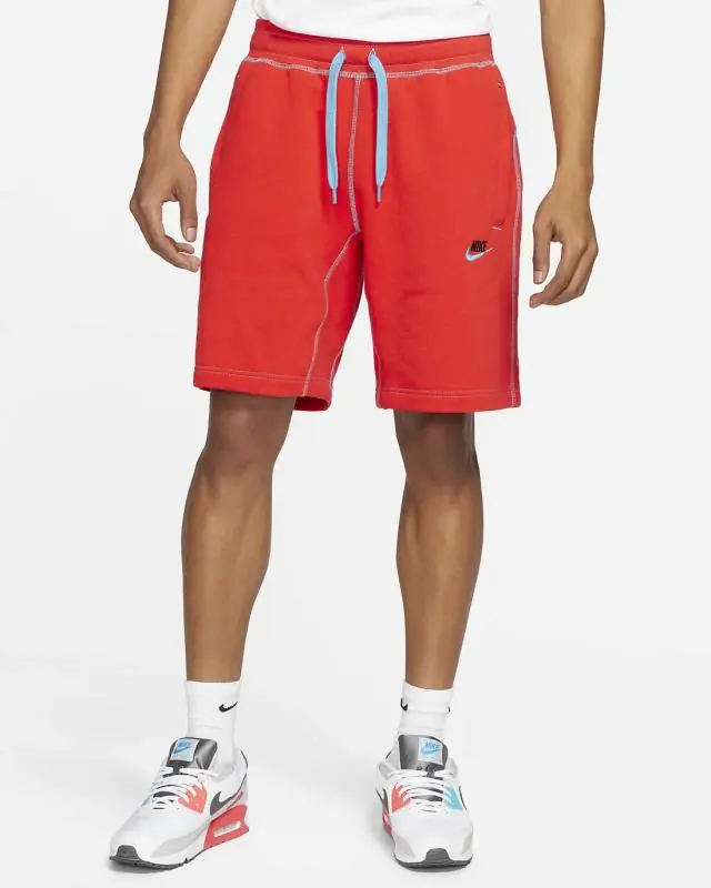 Nike Classic Fleece Shorts 'Red' - Image 2