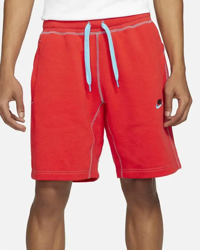 Nike Classic Fleece Shorts 'Red' - Image 3