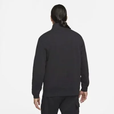 Nike Club Brushed 1/2-Zip Sweatshirt - Black - Image 2