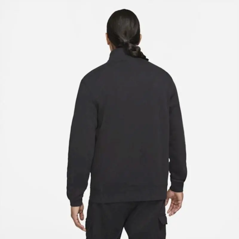 Nike Club Brushed 1/2-Zip Sweatshirt/Pulóver - Fekete - Image 2