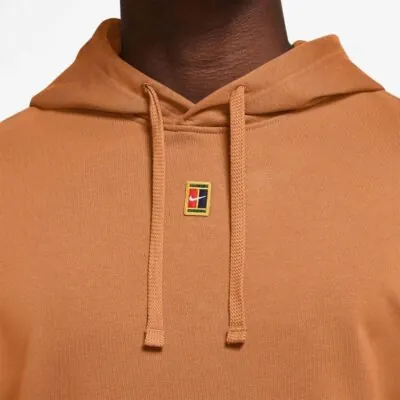 Nike Court Heritage Fleece Tennis Hoodie - Hot Curry - Image 2