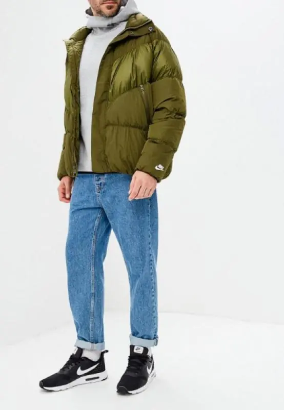 Nike Sportswear Down Fill Jacket - Olive Canvas/ White