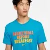 Nike Dri-Fit Basketball Before Breakfast T- Shirt - Laser Blue - Image 2