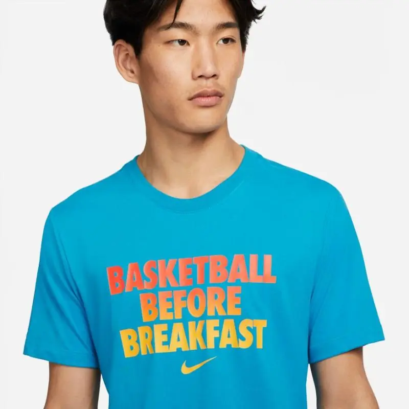 Nike Dri-Fit Basketball Before Breakfast T- Shirt - Laser Blue - Image 2
