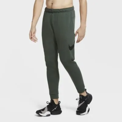 Nike Dri-Fit Tapered Training Pants - Olive/ Black - Image 2