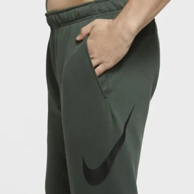Nike Dri-Fit Tapered Training Pants - Olive/ Black - Image 3