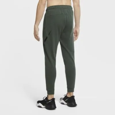 Nike Dri-Fit Tapered Training Pants - Olive/ Black - Image 5