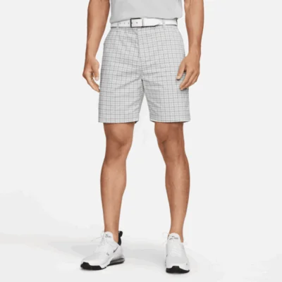 Nike Dri-Fit UV Chino Plaid Golf Shorts - Light Smoke Grey/ Photon Dust - Image 2