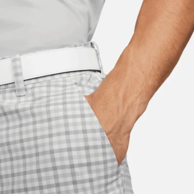 Nike Dri-Fit UV Chino Plaid Golf Shorts - Light Smoke Grey/ Photon Dust - Image 3