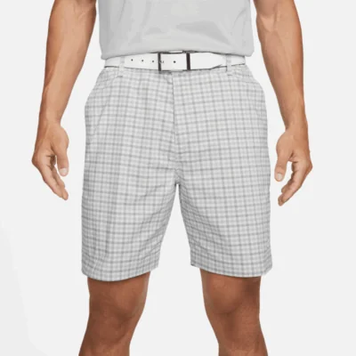 Nike Dri-Fit UV Chino Plaid Golf Shorts - Light Smoke Grey/ Photon Dust