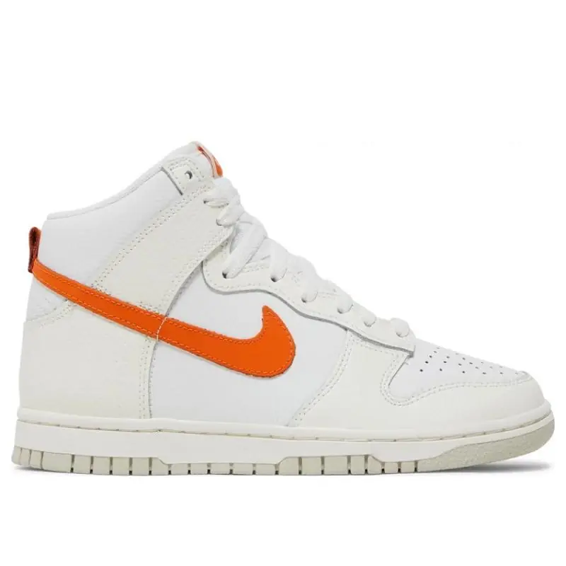 Nike Dunk High (W) - White / Magma Orange