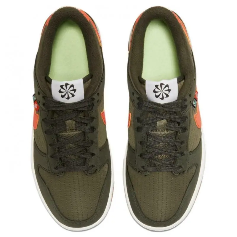Nike Dunk Low SE (GS) 'Orange/Olive' - Image 2