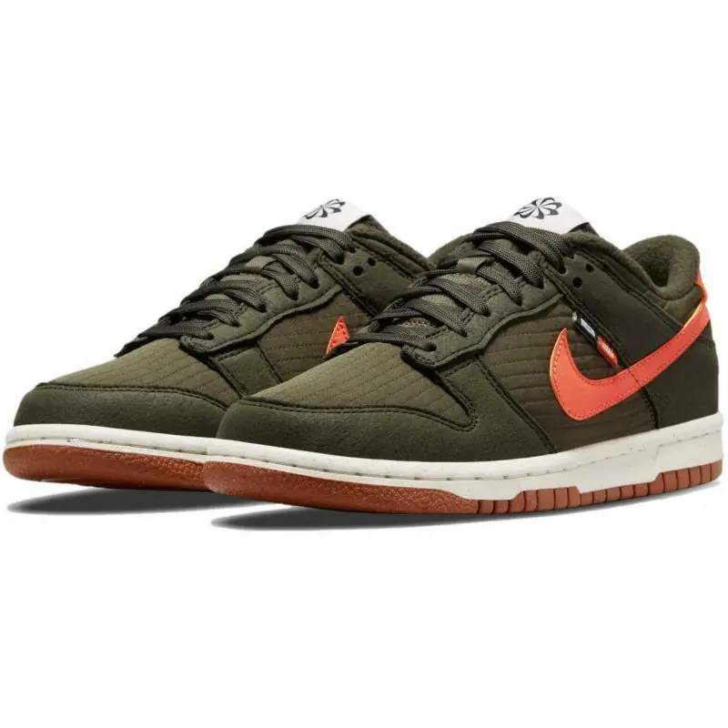 Nike Dunk Low SE (GS) 'Orange/Olive' - Image 4