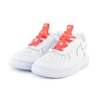 Nike Force 1 White/Bright Crimson/High Voltage - Image 2