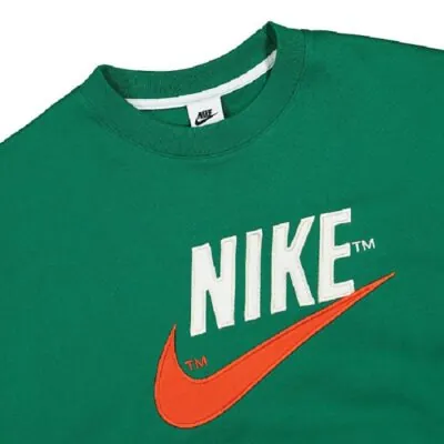 Nike French Terry Crew Pullover Green - Image 2