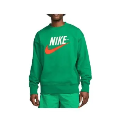 Nike French Terry Crew Pullover Green