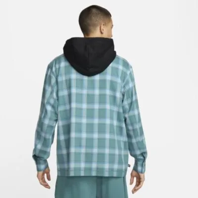 Nike Kevin Durant Hooded Basketball Flannel Jacket Mineral Teal - Image 2