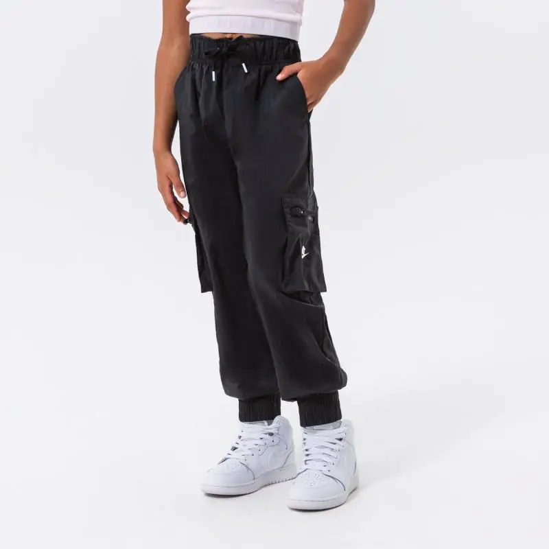 Nike Kids' Sportswear Woven Cargo Pants - Black/ White - Image 2