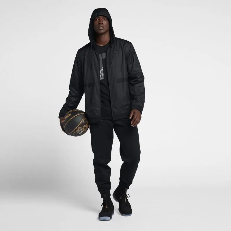 Nike LeBron Basketball Jacket - Black - Image 5