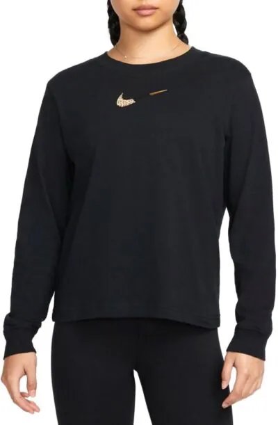 Nike Long-sleeve Tee 'Black' - Image 3