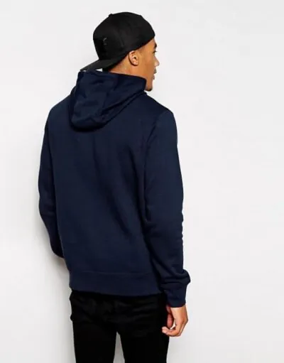 Nike M Club Swoosh Hoodie - Dark Blue/ White - Image 2