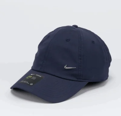 Nike Navy Sportswear Metal Swoosh Logo Cap