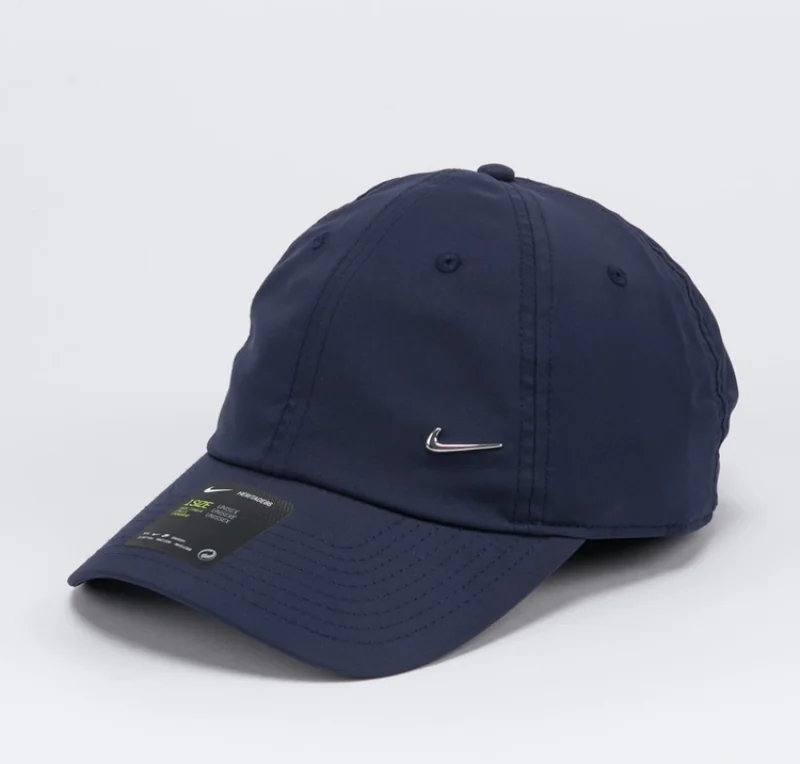 Nike Navy Sportswear Metal Swoosh Logo Cap