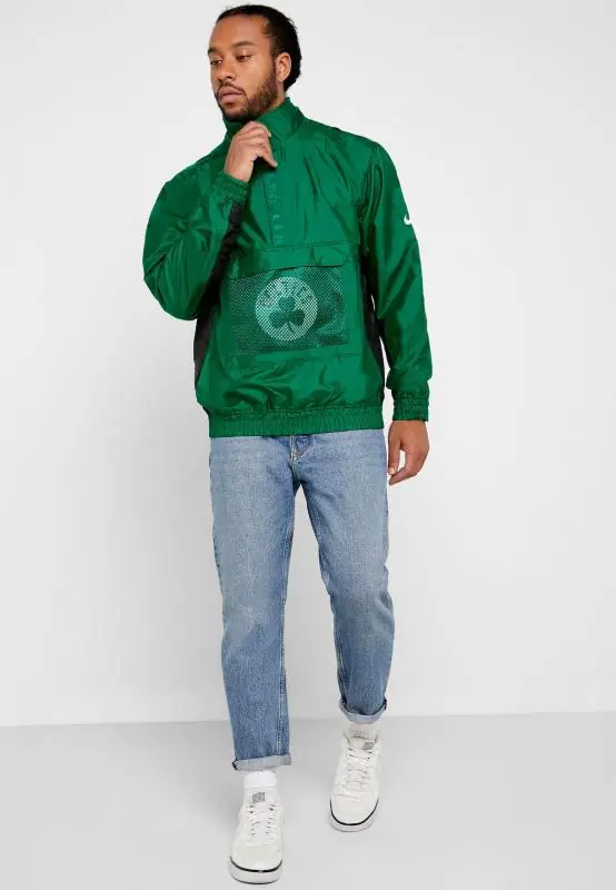Nike NBA Boston Celtics Lightweight Courtside Jacket - Clover/ Classic Green/ Black/ Black - Image 4
